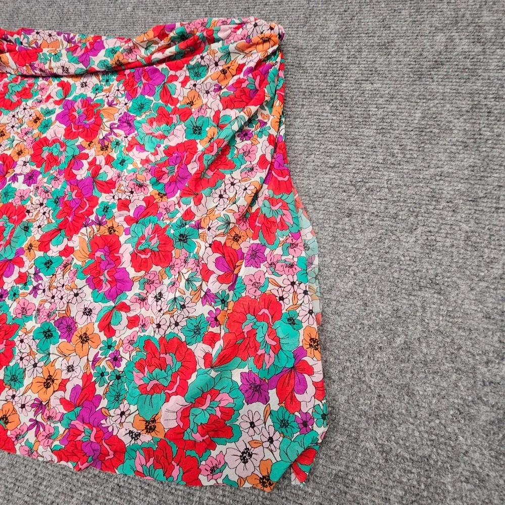Raisins Curve Women Swim Sarong Isla Pareo Floral Mesh Wrap Skirt Red 1X L841091